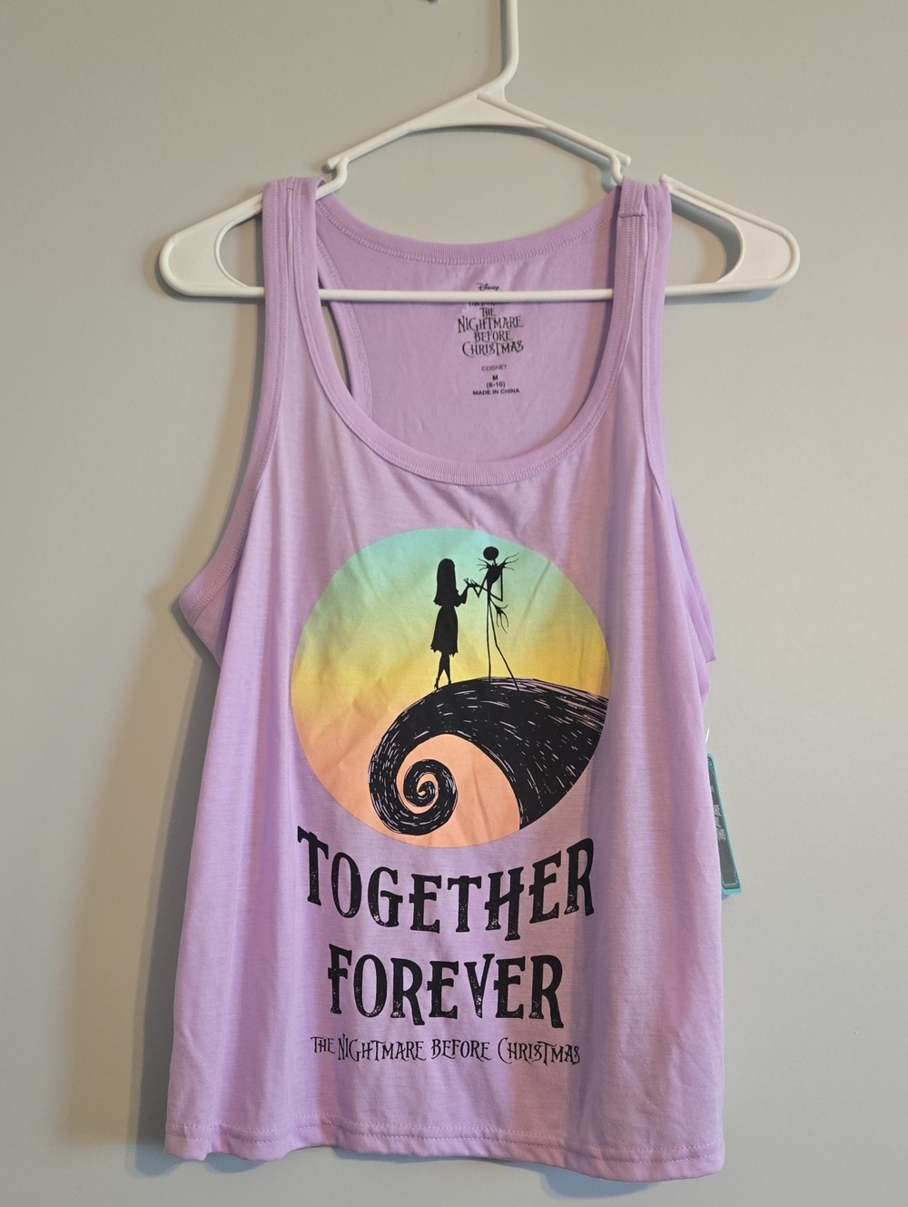 NWT Disney The Nightmare Before Christmas Lavender Tank Top Pijama Medium